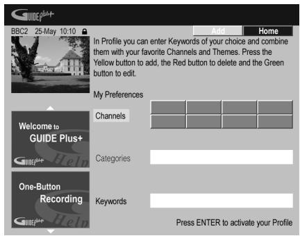 PIONEER DVR-440H-AV (RCS-404H) - Setting up a profile - 1