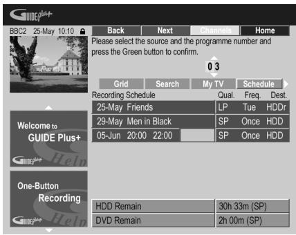 PIONEER DVR-440H-AV (RCS-404H) - Setting a manual recording - 3