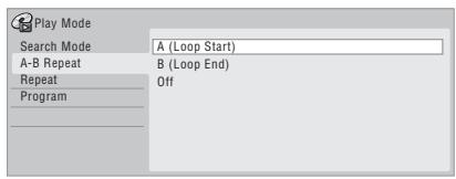 PIONEER DVR-440H-AV (RCS-404H) - ENTER With 'A (Loop Start)' highlighted, press at the point you want the loop to start. - 1