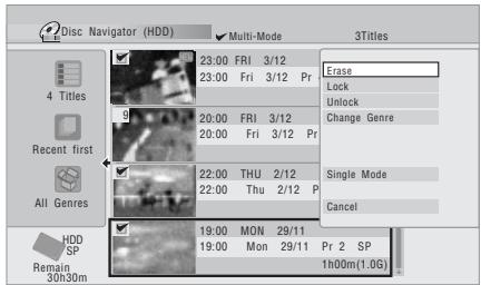 PIONEER DVR-440H-AV (RCS-404H) - Select the command that you want all the marked titles. - 1