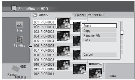 PIONEER DVR-550HX-S - Select the file(s) or folder(s) you want to erase. - 2