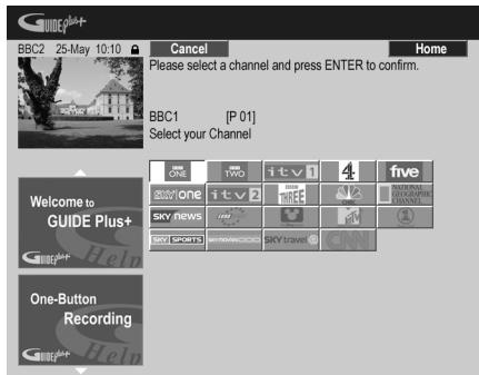 PIONEER DVR-550HX-S - To add a channel to your profile, press the YELLOW Action button. - 1