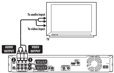 PIONEER DVR-550HX-S - Using the supplied audio/video cable - 1