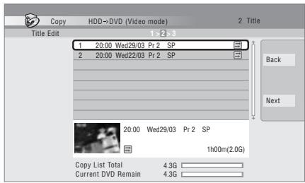 PIONEER DVR-550HX-S - Select 'Next' to move on to the Title Edit screen. - 1