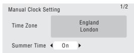 PIONEER DVR-550HX-S - Press  then use the / buttons to select 'On' or 'Off' for summer time, then press ENTER. - 1