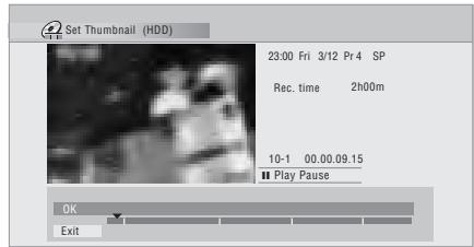 PIONEER DVR-550HX-S - Select 'Edit' > 'Set Thumbnail' from the command menu panel. - 2