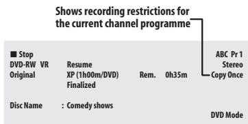 PIONEER DVR-550HX-S - HDD and removable disc activity display - 3