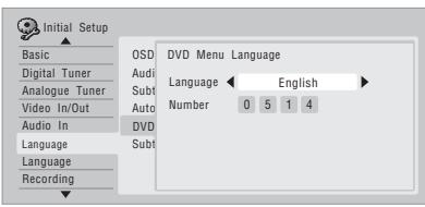 PIONEER DVR-550HX-S - Select the language you want. - 1