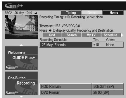 PIONEER DVR-550HX-S - Press  to access the extended recording options. - 1