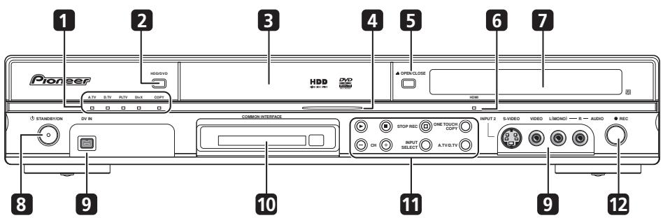 PIONEER DVR-550HX-S - Front panel - 1