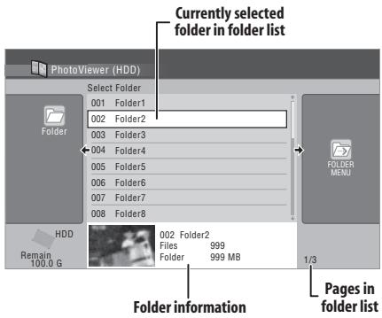 PIONEER DVR-560HX-S - Select the folder containing the files you want to view, copy or edit. - 1