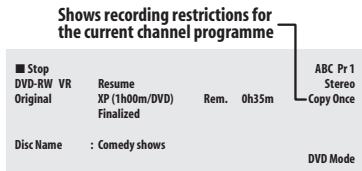 PIONEER DVR-560HX-S - HDD and removable disc activity display - 3