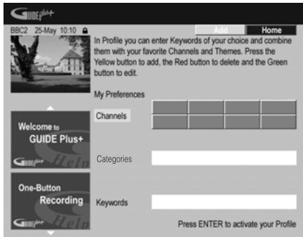 PIONEER DVR-560HX-S - Setting up a profile - 1