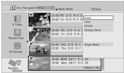 PIONEER DVR-560HX-S - Select the command that you want applied to all the marked titles. - 1