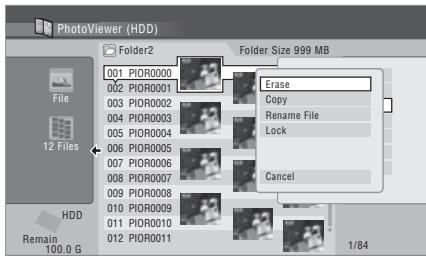 PIONEER DVR-560HX-S - Select 'Erase' or 'Erase Folder'. - 1