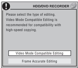 PIONEER DVR-560HX-S - HDD only: Select the type of edit. - 1
