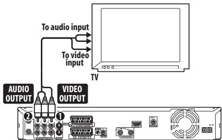 PIONEER DVR-560HX-S - Using the supplied audio/video cable - 1