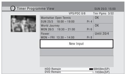 PIONEER DVR-560HX-S - Press to display the Timer Programme View screen. - 1