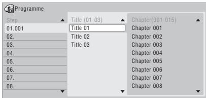 PIONEER DVR-560HX-S - SELECT 'Programme' from the Play Mode menu, then 'Input/Edit Programme'. - 1