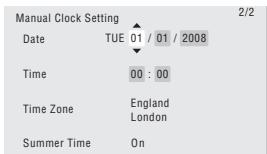 PIONEER DVR-LX61D - Set the date (day/month/year) and time, then press ENTER to make all the settings. - 1