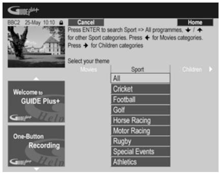 PIONEER DVR-LX61D - To add a category to your profile, highlight 'Categories' and press the YELLOW Action button. - 1