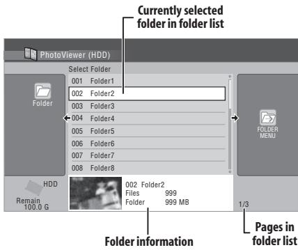 PIONEER DVR-LX61D - Select the folder containing the files you want to view, copy or edit. - 1
