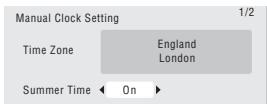 PIONEER DVR-LX61D - Press then use the / buttons to select 'On' or 'Off' for summer time, then press ENTER. - 1