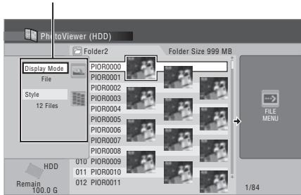 PIONEER DVR-LX61D - Changing the display style of the PhotoViewer - 3