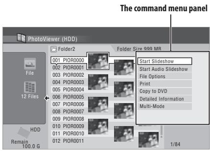 PIONEER DVR-LX61D - Display the command menu panel. - 1