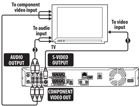 PIONEER DVR-LX61D - Using the supplied audio/video cable - 2