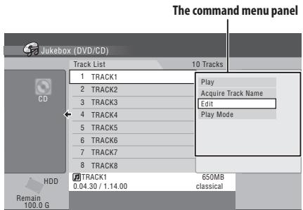 PIONEER DVR-LX61D - Display the command menu - 1