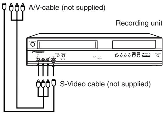 PIONEER DVR-RT501-S - Dubbing with A/V-cable (or S-Video cable) (not supplied) - 1