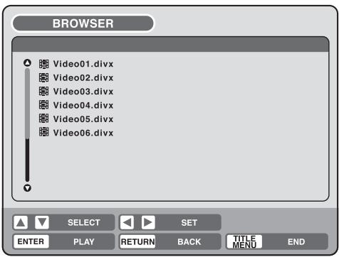 PIONEER DVR-RT501-S - Playing back DivX® video files - 1