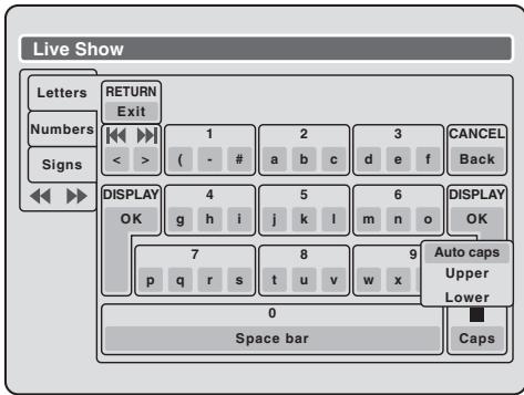 PIONEER DVR-RT501-S - Selecting between uppercase and lowercase letters - 1