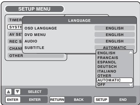 PIONEER DVR-RT501-S - Using the SETUP MENU - 5
