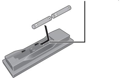 PIONEER DV-320-K - Insert the included batteries (two size AA batteries). - 1