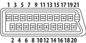 PIONEER DV-320-S - Connettore AV (assegnazione dei 21 piedini del connettore) - 1