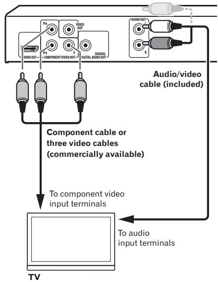 PIONEER DV-320-S - Connecting using a component video cable - 1