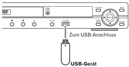 PIONEER DV-420V-S - AnschlieBen von USB-Geräten. - 1