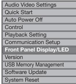 PIONEER BDP-330 - Menu-onderdeel selectoren - 1