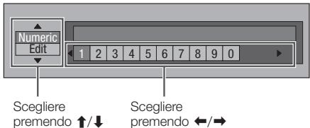 PIONEER BDP-330 - Procedura per l'insertimento manuale dei caratteri - 2