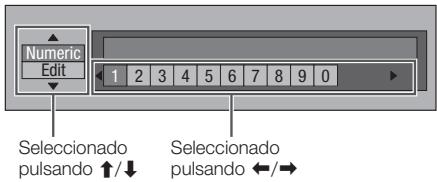 PIONEER BDP-330 - El procedimiento de operación para introducircterlesmanualmente - 2