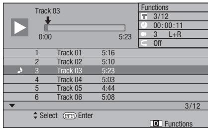 PIONEER BDP-330 - Pulse ↑/↓ para seleccionar la pista y bajo pulse ENTER durante la reproduccion o cuando está esta parada. - 1