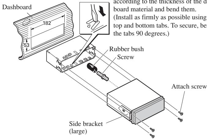 PIONEER AVH-P6400CD - Fastening the unit. (Fig. 11) - 1