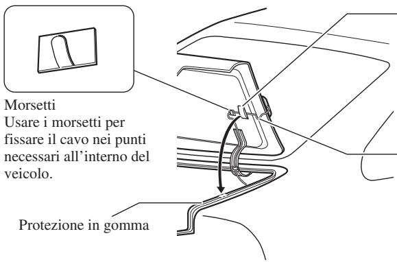PIONEER AVIC-HD3 - Quando si fa passare il cavo all'interno del bagagliaio - 1