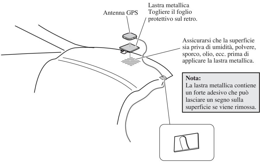 PIONEER AVIC-HD3 - Quando si installa l'antenna all'interno del veicolo (sul ripiano posteriore) - 1