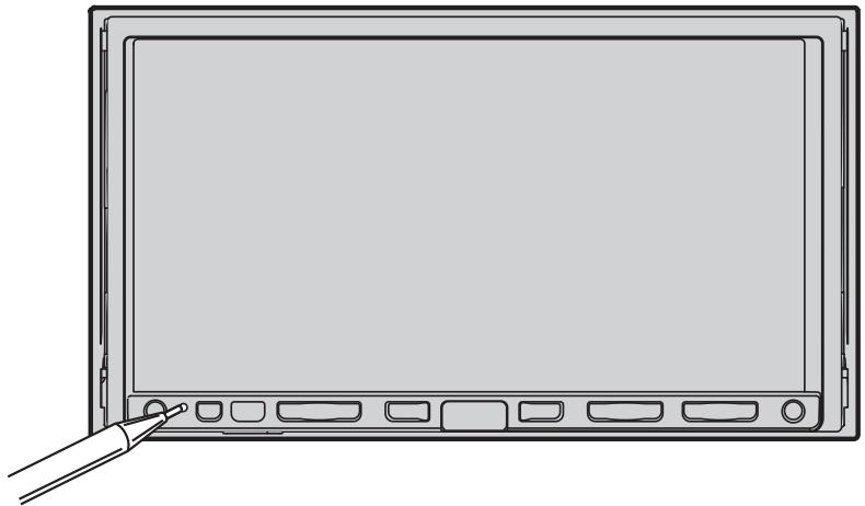 PIONEER AVIC-HD3 - Druk op de RESET toets op de navigatie-eenheid. - 1