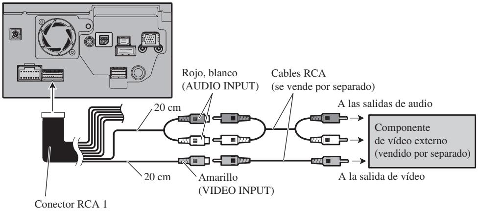 PIONEER AVIC-HD3 - Al conectar el componente de vídeo externo - 1