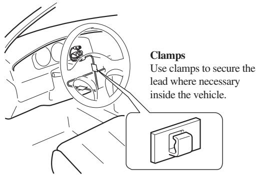 PIONEER AVIC-HD3 - Mount the microphone clip on the steering column. - 2