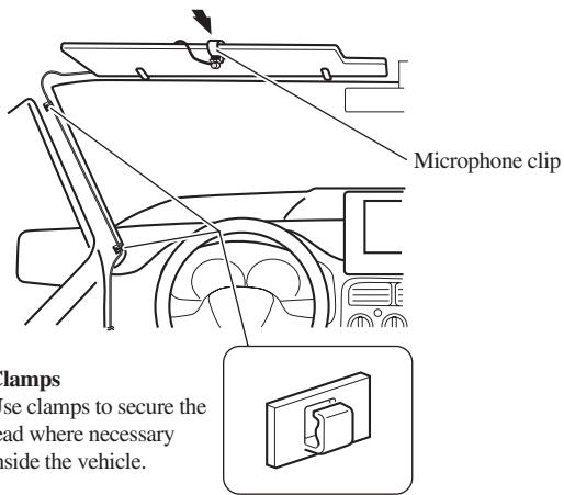 PIONEER AVIC-HD3 - Attach the microphone clip to sun visor. - 1